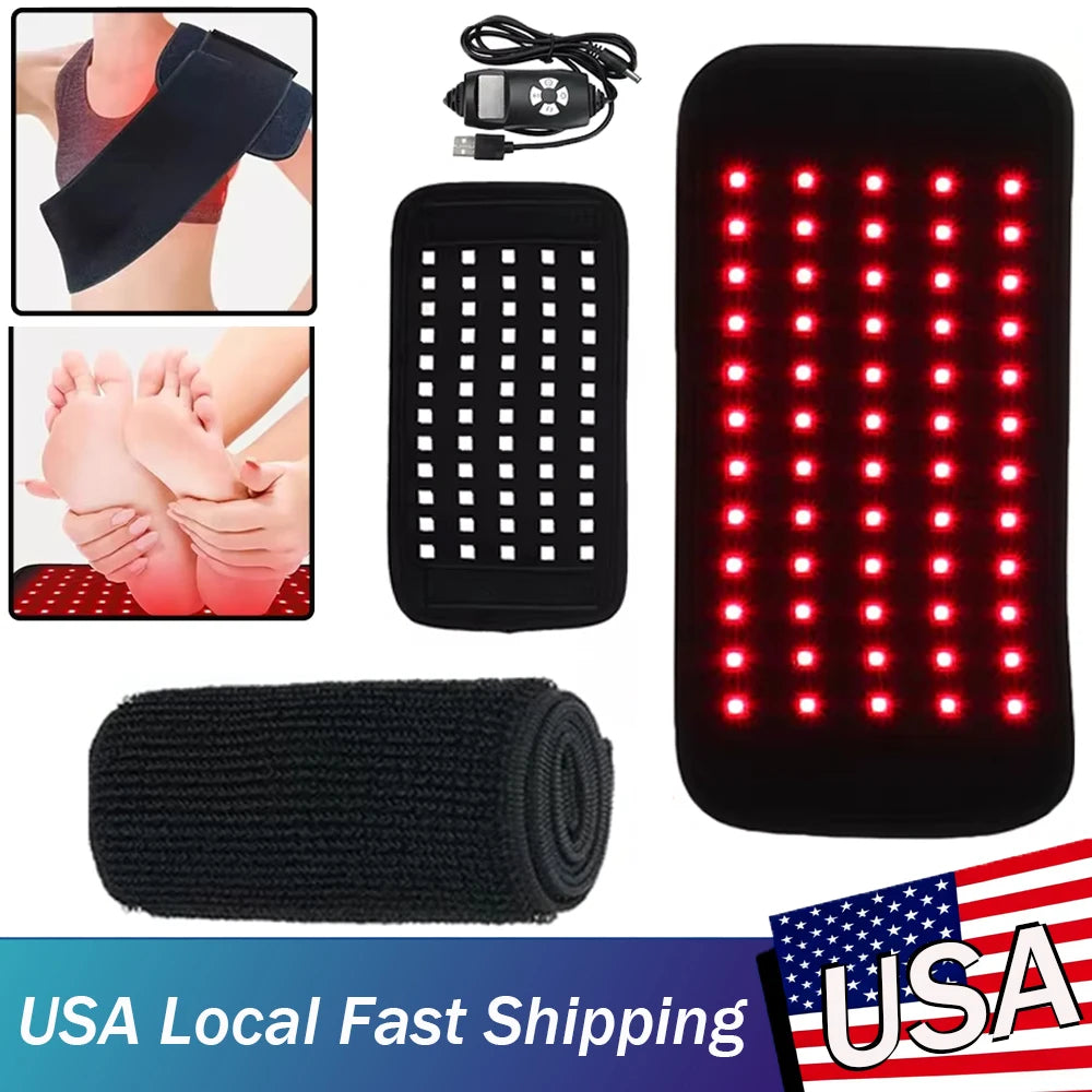Portable Infrared LED Light Therapy Heat Pad for Body Relief