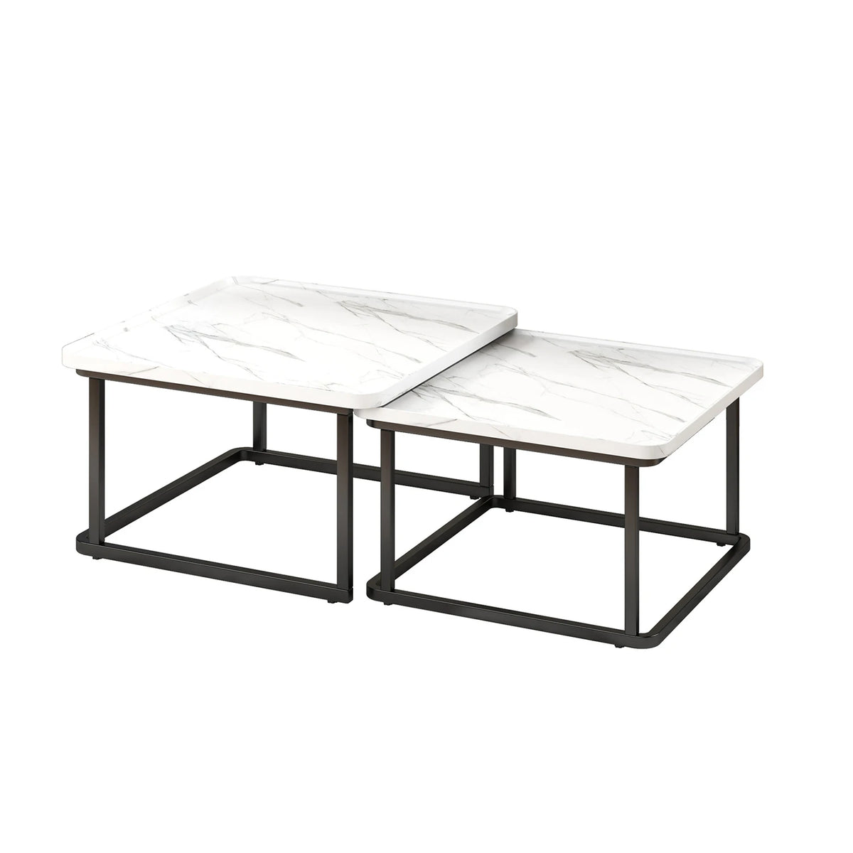 HiMISS Square Nesting Coffee Tables for Living Room