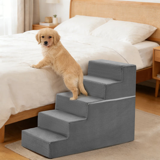 Jhk Curved Indoor Foam Dog Stair Ramp For Small Dogs