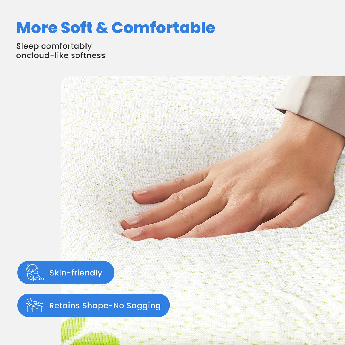 MCQ Bamboo Viscose Memory Foam Cooling Mattress Topper