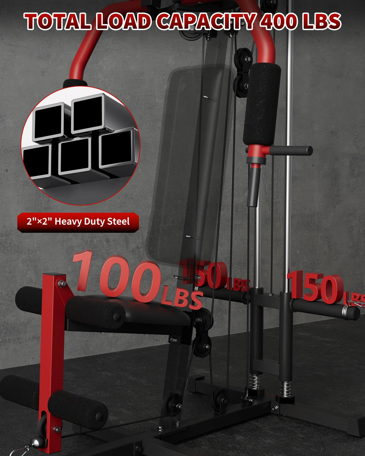 HiMISS Multifunctional Home Gym Equipment for Full Body Strength Training