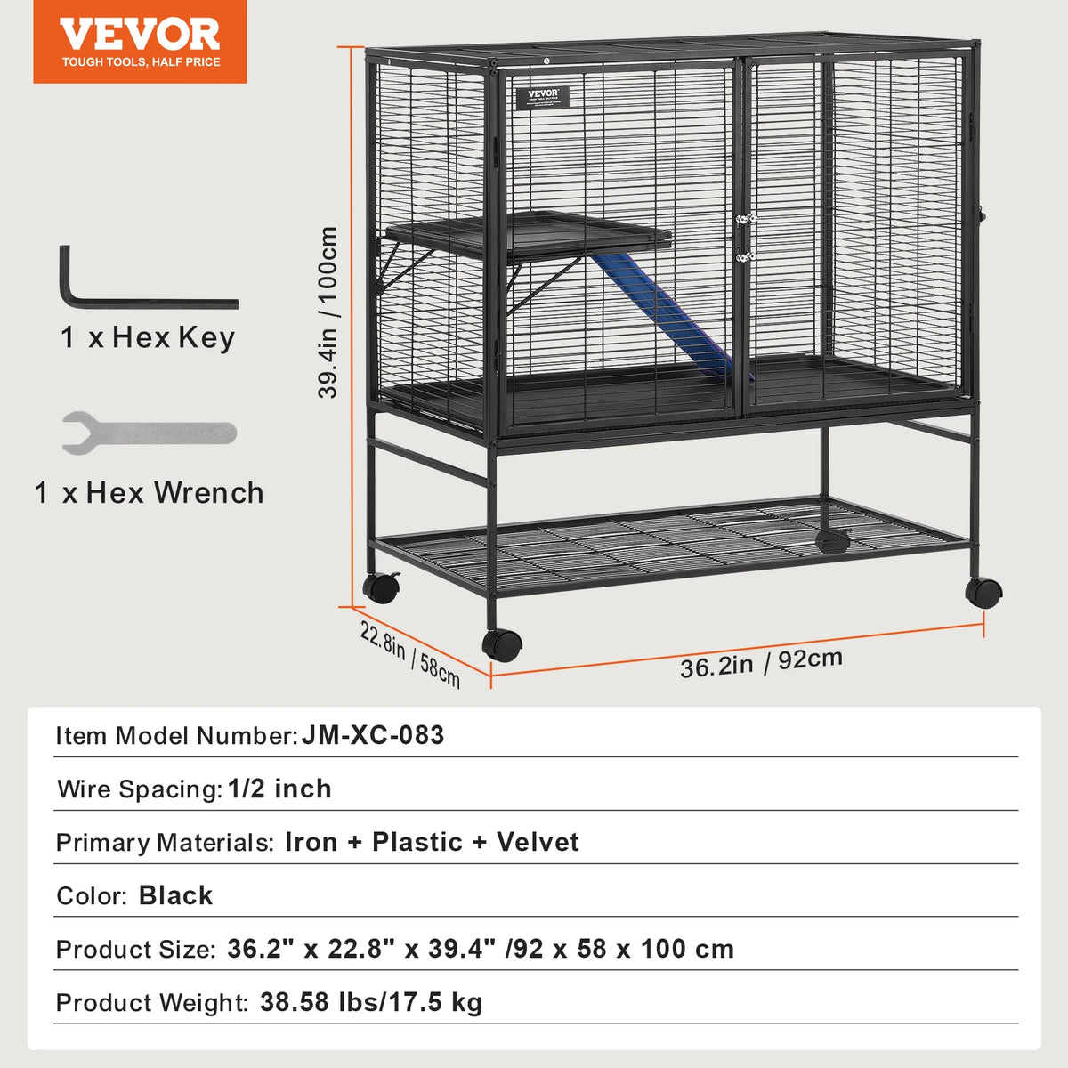 SucceBuy Four Tier Metal Small Animal Pet Cage House