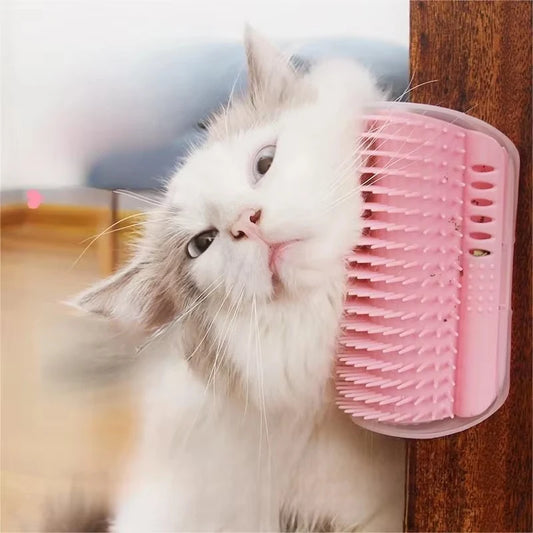 Interactive Cat Scratching Brush And Grooming Comb With Catnip