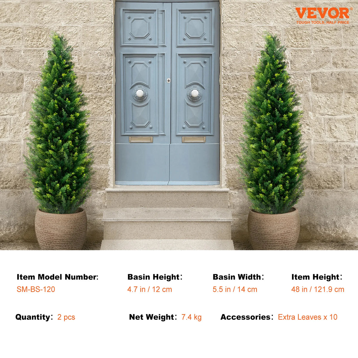 SucceBuy Artificial Cedar Topiary Trees for Home and Garden Decor