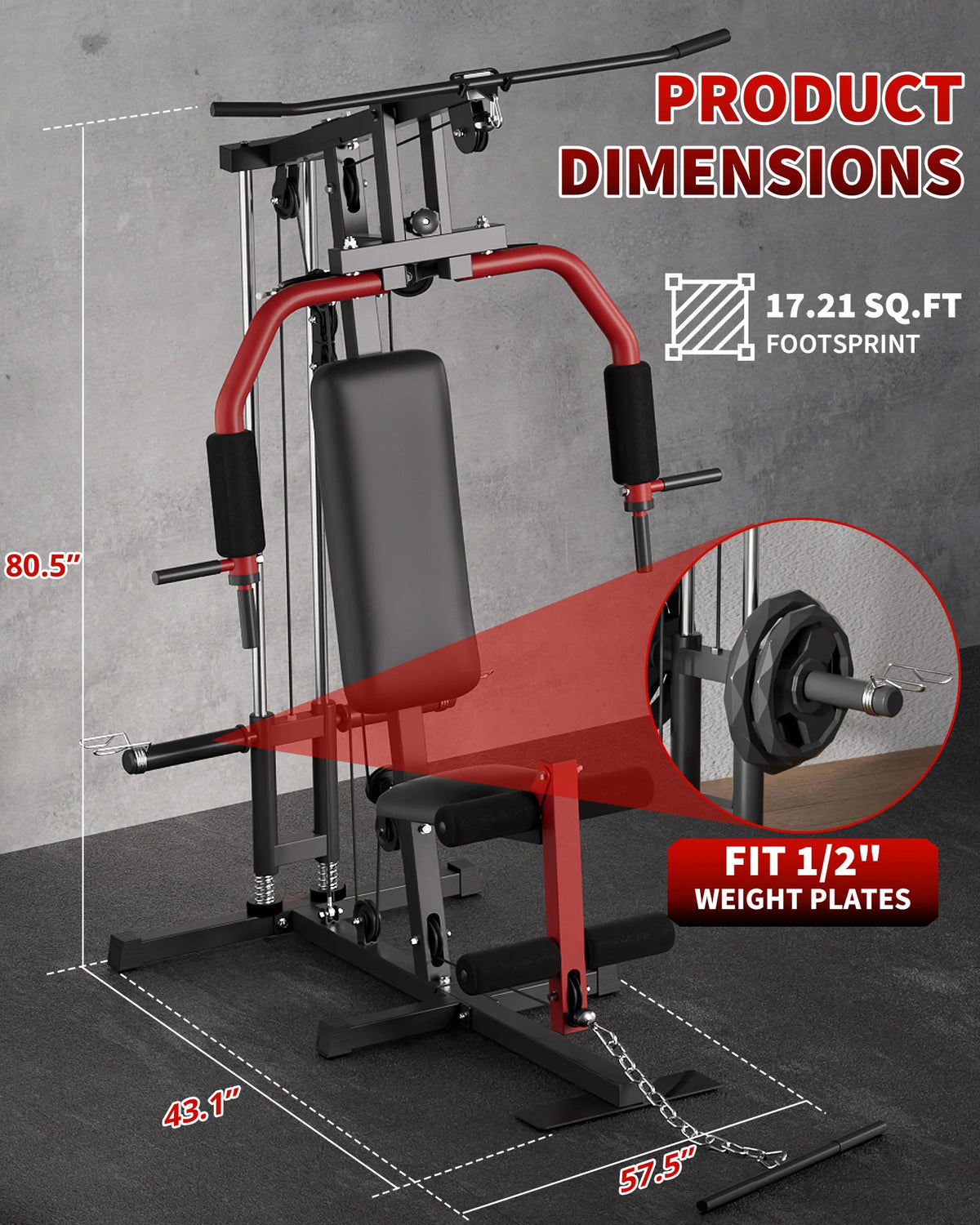 HiMISS Multifunctional Home Gym Equipment for Full Body Strength Training