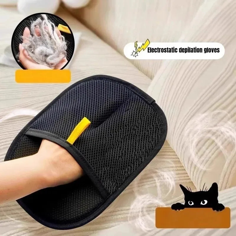Pet Grooming Gloves Practical Hair Removal Brush Mitts For Cats