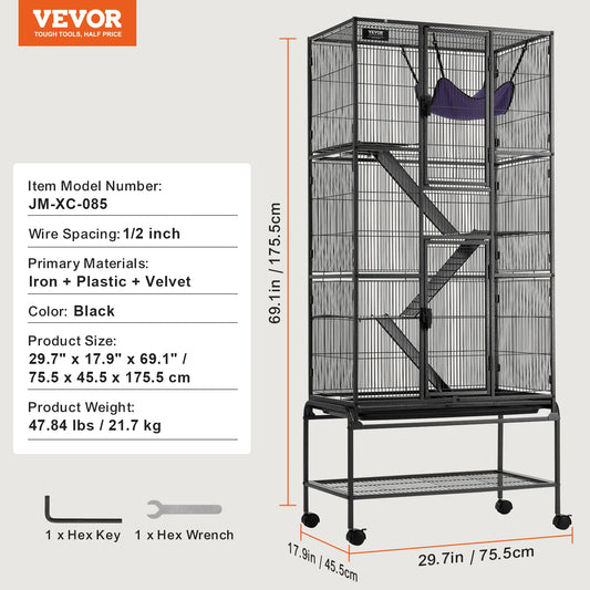 SucceBuy Four Tier Metal Small Animal Pet Cage House