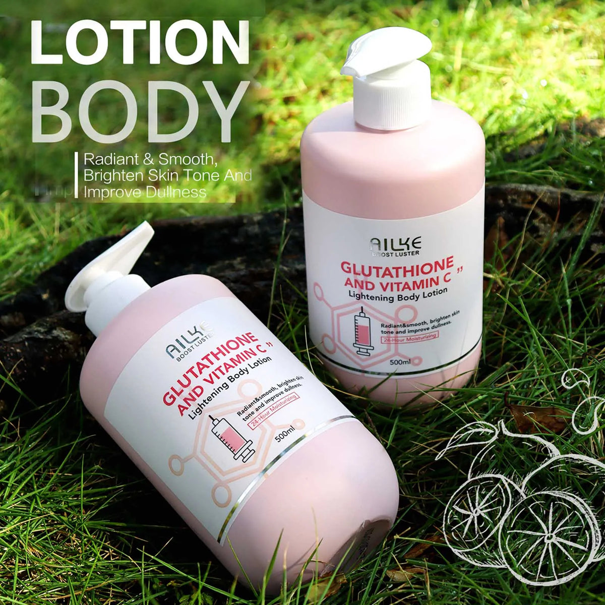 AILKE Vitamin C Glutathione Brightening Body Lotion for Smooth Skin