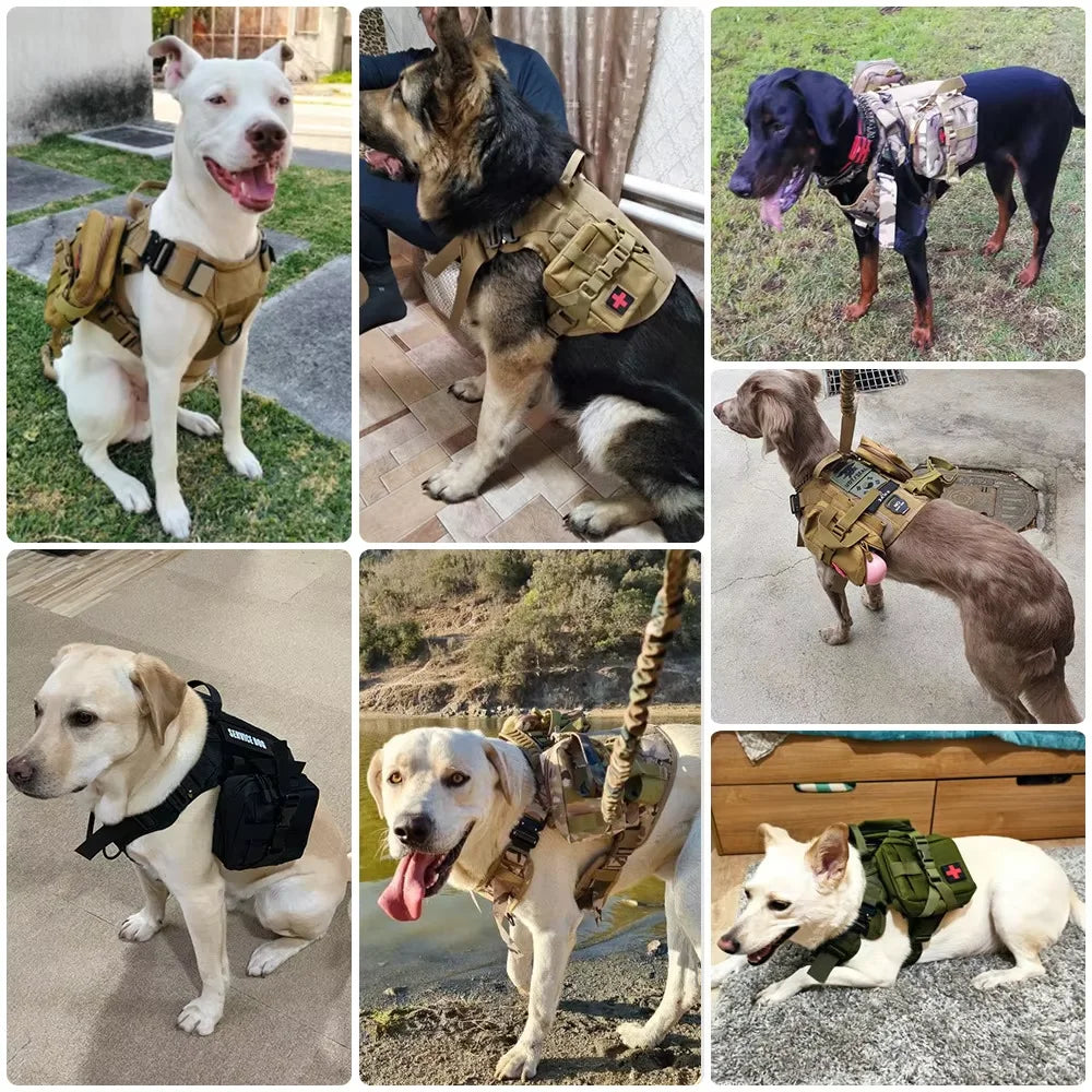 Petavel Dog Tactical Molle Pouch Harness Attachment Set
