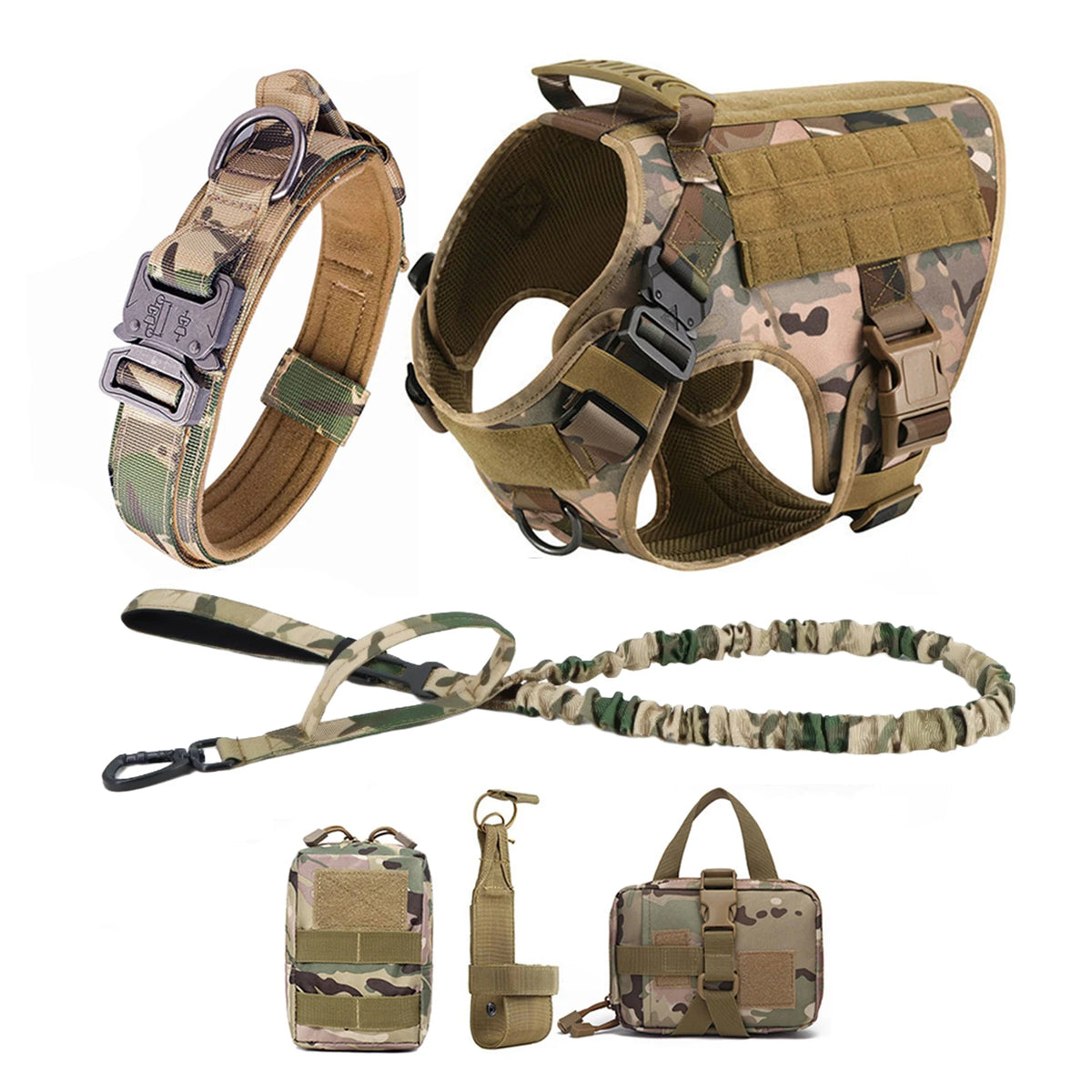 Petavel Tactical Dog Harness Padded Quick Release Molle System