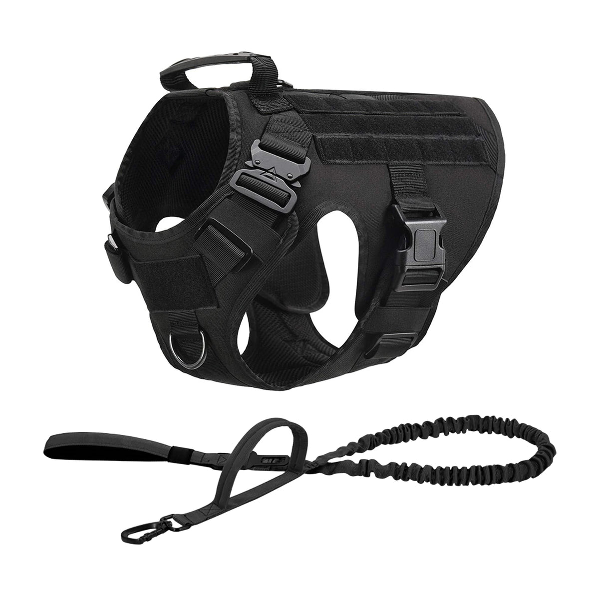 Petavel Tactical Dog Harness Padded Quick Release Molle System