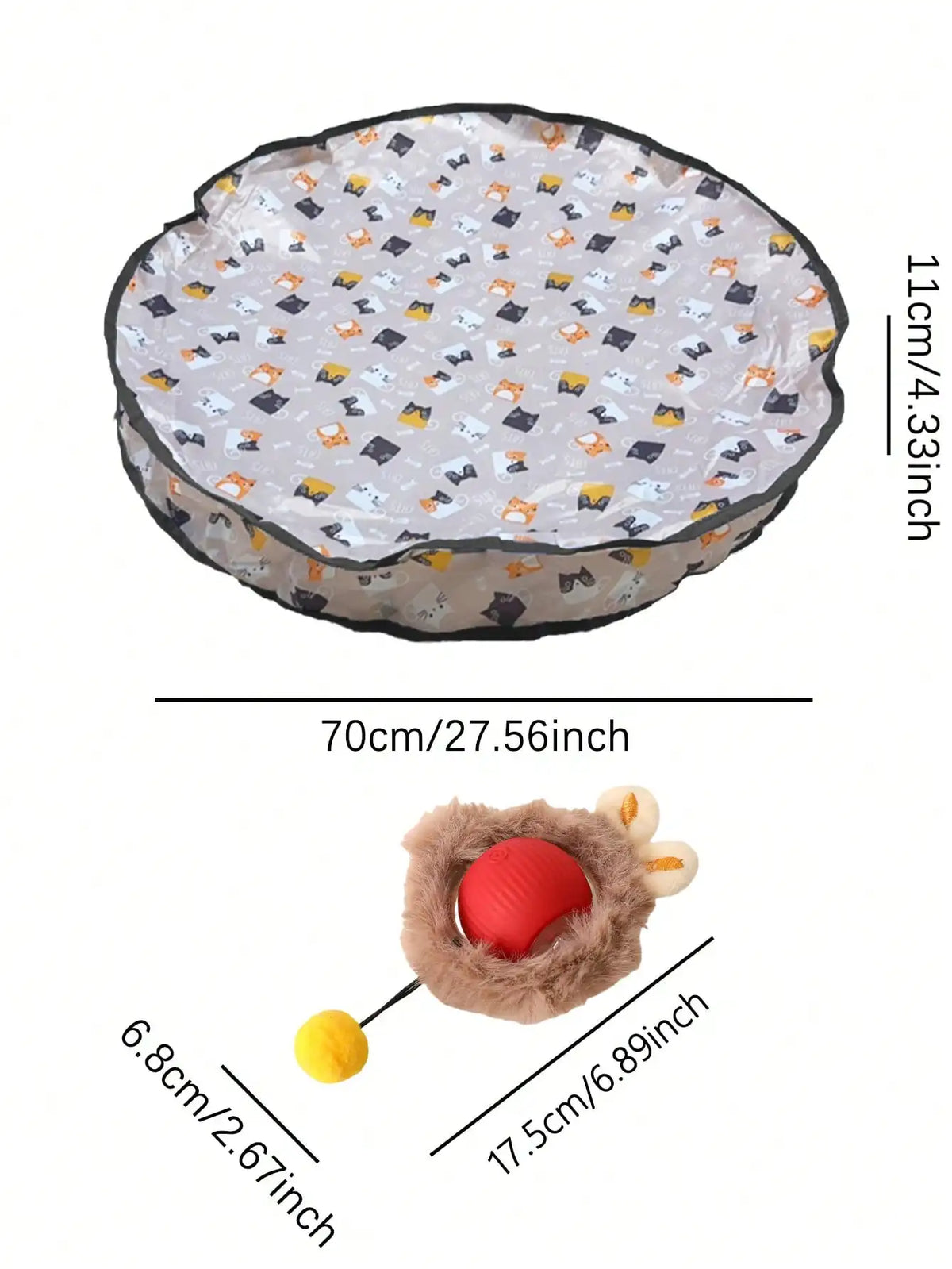 USB Rechargeable Electric Cat Ball Interactive Hunting Toy Set