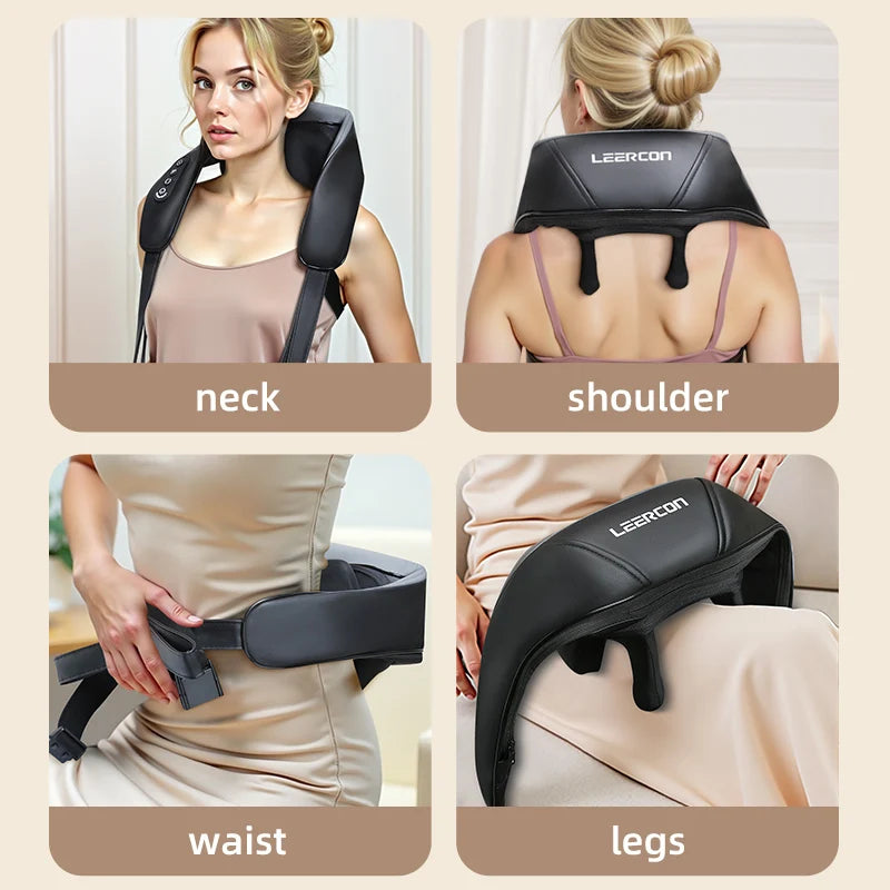 LEERCON 4D Shiatsu Neck And Shoulder Massager With Heat