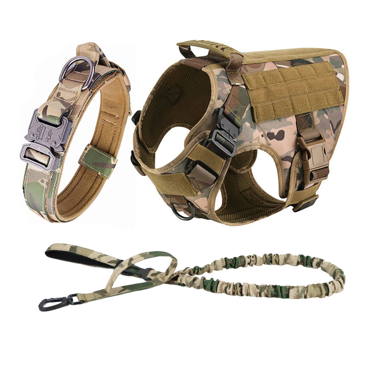 Petavel Tactical Dog Harness Padded Quick Release Molle System