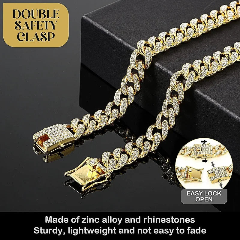 Luxury Stainless Steel Chain Collar For Dogs And Cats