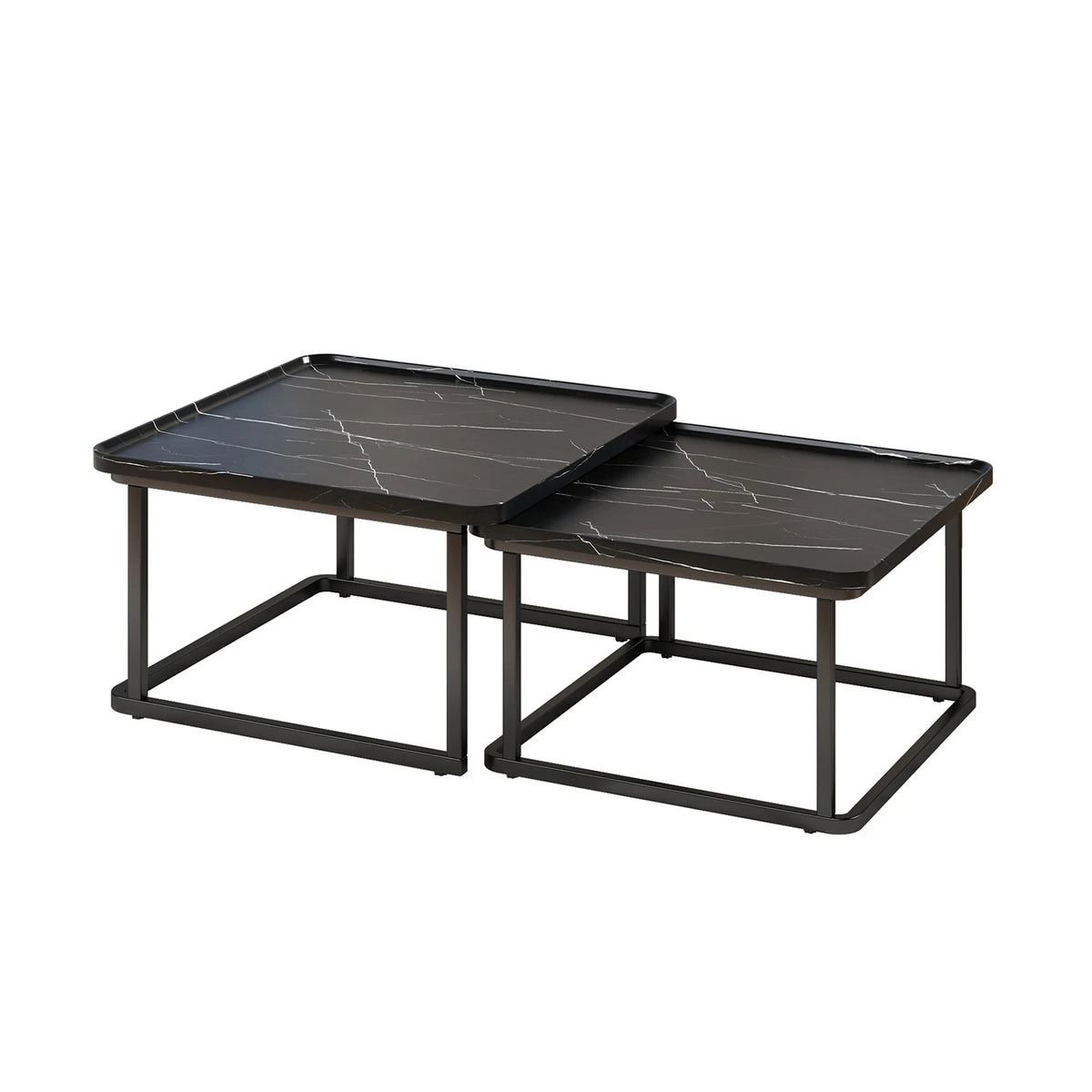 HiMISS Square Nesting Coffee Tables for Living Room