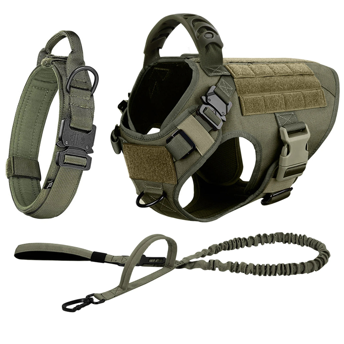 Petavel Padded Nylon Dog Harness And Leash Set Quick Release Buckle