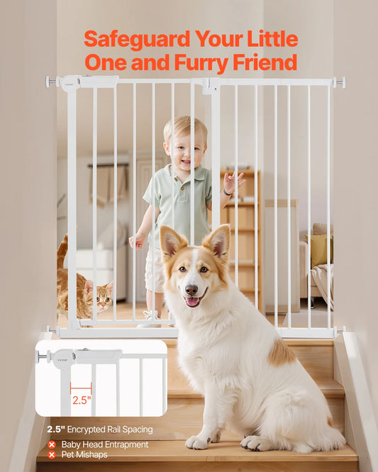 Succebuy Pressure Mount Easy Walk Through Baby Safety Gate