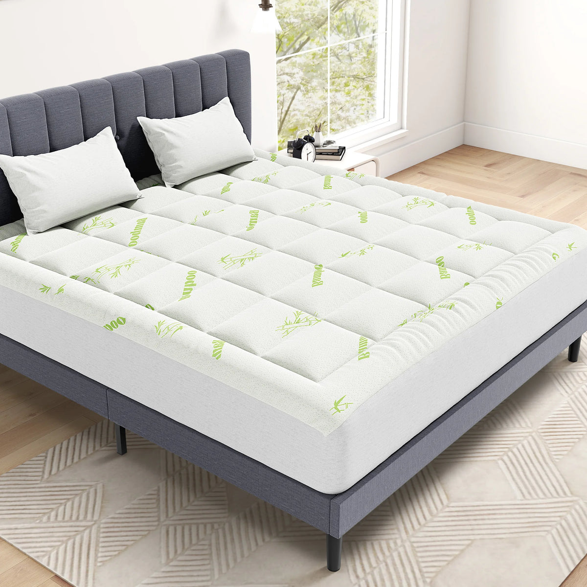 MCQ Bamboo Viscose Memory Foam Cooling Mattress Topper