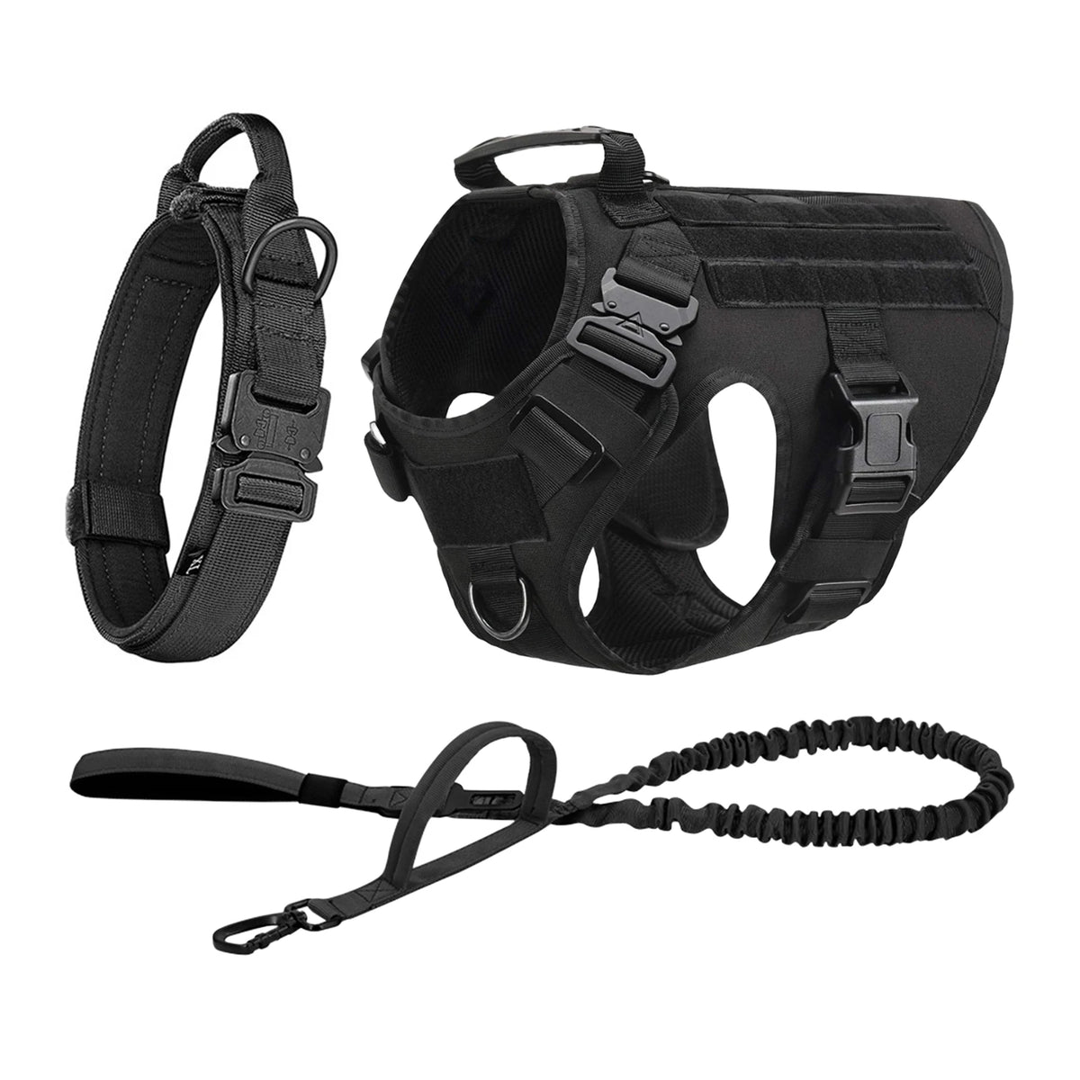 Petavel Tactical Dog Harness Padded Quick Release Molle System
