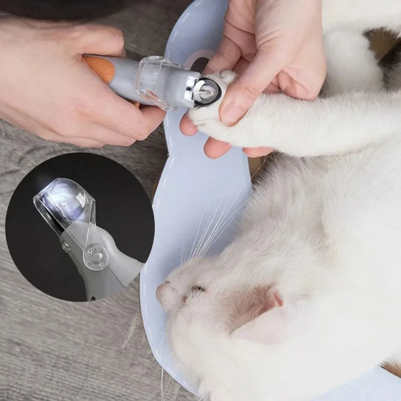 Led Light Pet Nail Clipper With Magnifier For Dogs And Cats