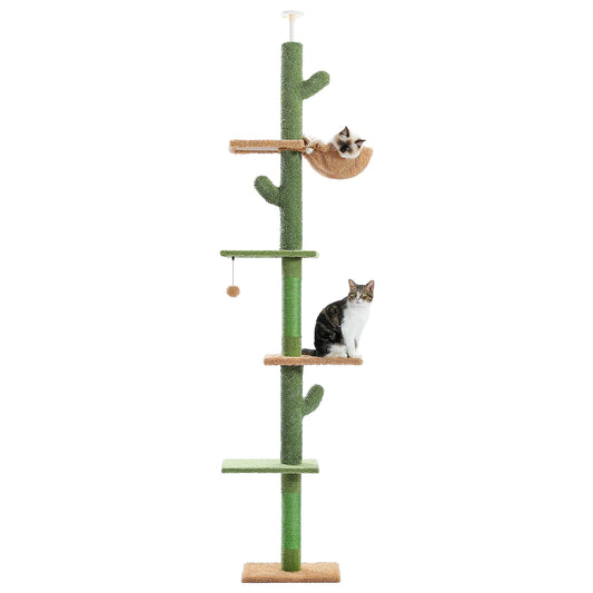 Pawz Road Five Tier Cactus Cat Tower With Hammock And Post