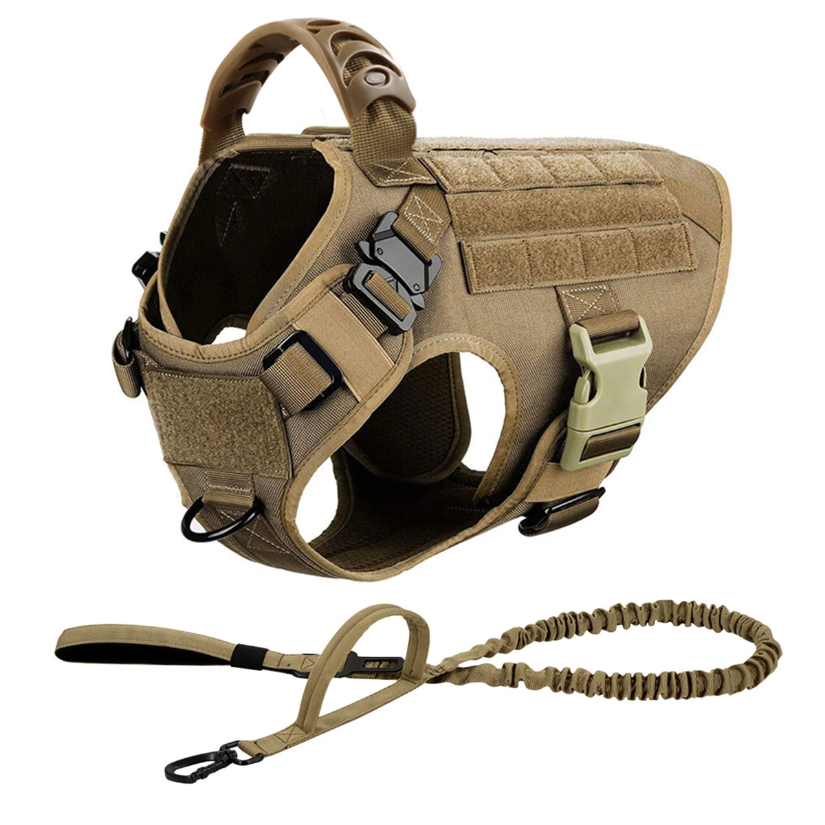 Petavel Padded Nylon Dog Harness And Leash Set Quick Release Buckle