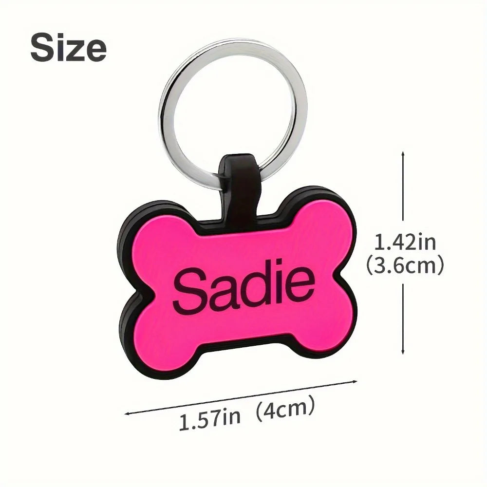 Personalized Bone Shaped Silicone Pet Dog Identification Tag