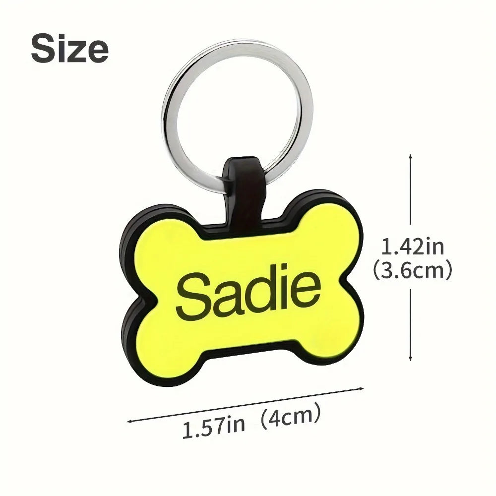 Personalized Bone Shaped Silicone Pet Dog Identification Tag