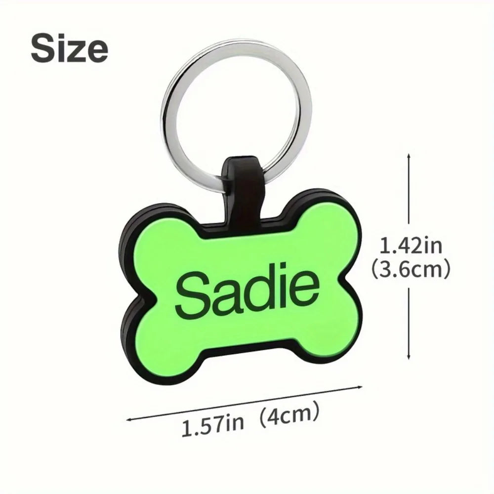 Personalized Bone Shaped Silicone Pet Dog Identification Tag