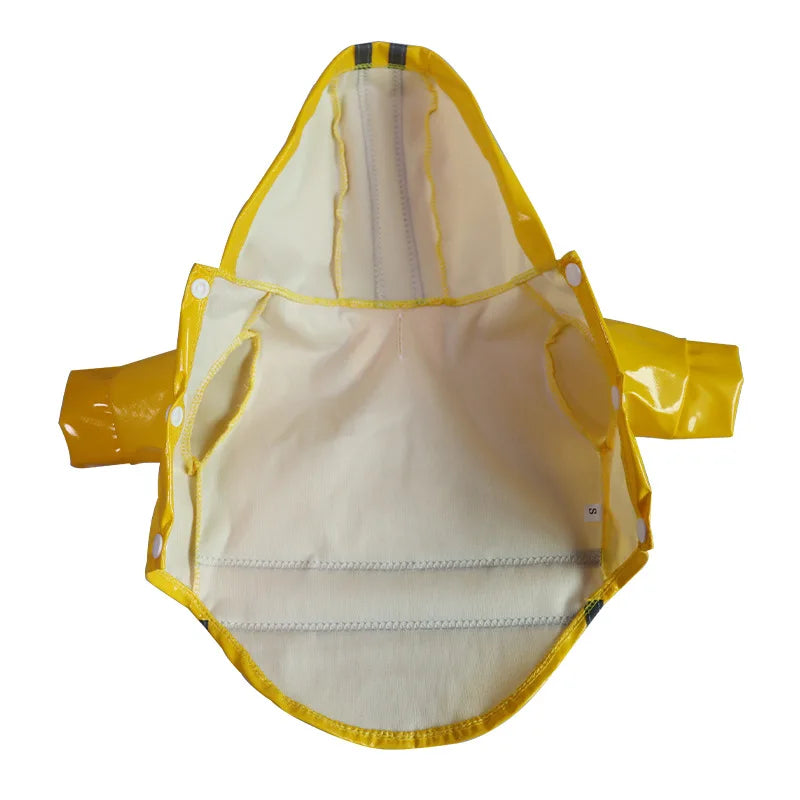 Reflective Waterproof PU Dog And Cat Hooded Raincoat